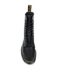 schwarze Lederfreizeitstiefel von Dr. Martens