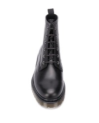 schwarze Lederfreizeitstiefel von A.P.C.