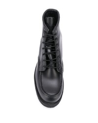 schwarze Lederfreizeitstiefel von Red Wing Shoes