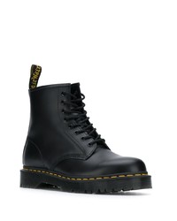 schwarze Lederfreizeitstiefel von Dr. Martens