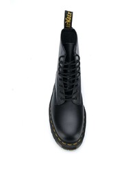 schwarze Lederfreizeitstiefel von Dr. Martens