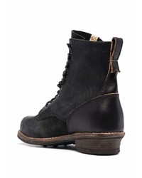 schwarze Lederfreizeitstiefel von VISVIM