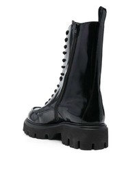 schwarze Lederfreizeitstiefel von MSGM