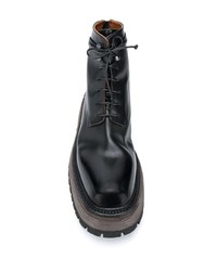 schwarze Lederfreizeitstiefel von Marsèll