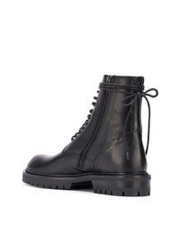 schwarze Lederfreizeitstiefel von Ann Demeulemeester