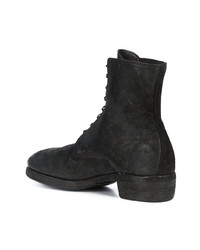 schwarze Lederfreizeitstiefel von Guidi