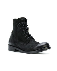 schwarze Lederfreizeitstiefel von The Last Conspiracy