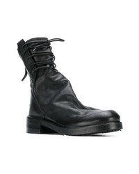 schwarze Lederfreizeitstiefel von Cinzia Araia