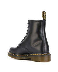 schwarze Lederfreizeitstiefel von Dr. Martens