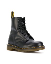 schwarze Lederfreizeitstiefel von Dr. Martens