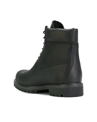 schwarze Lederfreizeitstiefel von Timberland