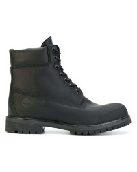 schwarze Lederfreizeitstiefel von Timberland