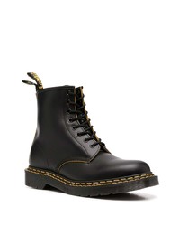 schwarze Lederfreizeitstiefel von Dr. Martens