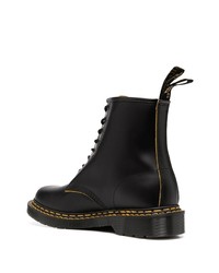 schwarze Lederfreizeitstiefel von Dr. Martens