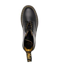 schwarze Lederfreizeitstiefel von Dr. Martens