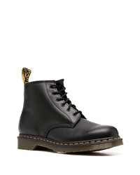 schwarze Lederfreizeitstiefel von Dr. Martens