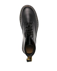 schwarze Lederfreizeitstiefel von Dr. Martens