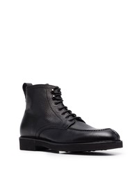 schwarze Lederfreizeitstiefel von Canali