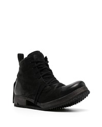 schwarze Lederfreizeitstiefel von Boris Bidjan Saberi