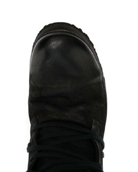 schwarze Lederfreizeitstiefel von Boris Bidjan Saberi