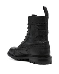 schwarze Lederfreizeitstiefel von Tricker's