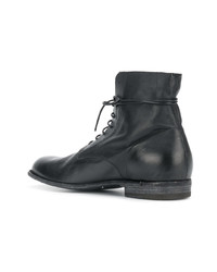 schwarze Lederfreizeitstiefel von Officine Creative