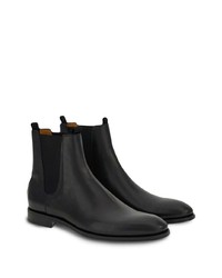 schwarze Lederfreizeitstiefel von Ferragamo