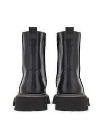 schwarze Lederfreizeitstiefel von Ferragamo