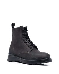 schwarze Lederfreizeitstiefel von Woolrich