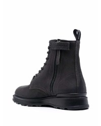 schwarze Lederfreizeitstiefel von Woolrich