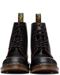 schwarze Lederfreizeitstiefel von Dr. Martens