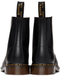 schwarze Lederfreizeitstiefel von Dr. Martens