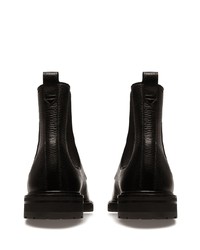 schwarze Lederfreizeitstiefel von Bally