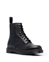 schwarze Lederfreizeitstiefel von Dr. Martens