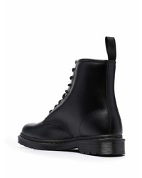 schwarze Lederfreizeitstiefel von Dr. Martens