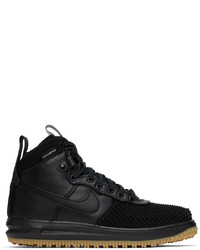 schwarze Lederfreizeitstiefel von Nike