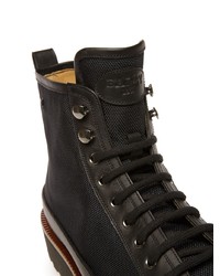 schwarze Lederfreizeitstiefel von Bally