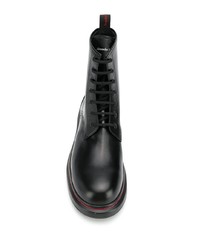 schwarze Lederfreizeitstiefel von Alexander McQueen