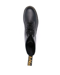 schwarze Lederfreizeitstiefel von Dr. Martens