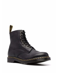 schwarze Lederfreizeitstiefel von Dr. Martens