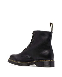 schwarze Lederfreizeitstiefel von Dr. Martens