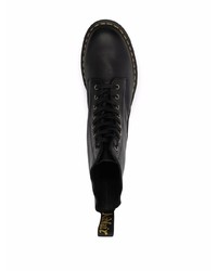 schwarze Lederfreizeitstiefel von Dr. Martens