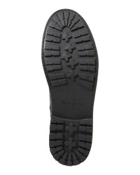 schwarze Lederfreizeitstiefel von Pepe Jeans