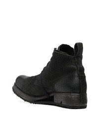 schwarze Lederfreizeitstiefel von Boris Bidjan Saberi