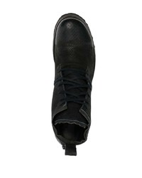 schwarze Lederfreizeitstiefel von Boris Bidjan Saberi