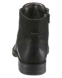 schwarze Lederfreizeitstiefel von PETROLIO