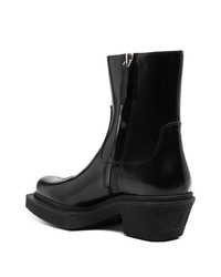 schwarze Lederfreizeitstiefel von Vetements