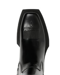 schwarze Lederfreizeitstiefel von Vetements