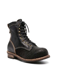 schwarze Lederfreizeitstiefel von VISVIM