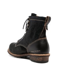 schwarze Lederfreizeitstiefel von VISVIM